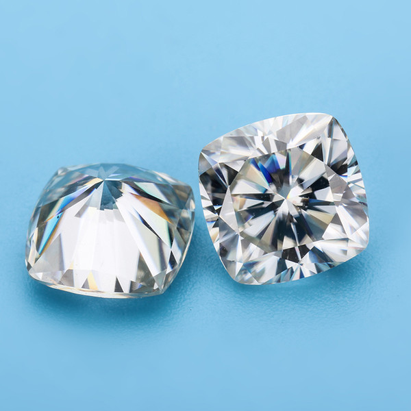 Test positive gh color 7.5*7.5mm cushion brilliant cut moissanites loose gems stones for jewelry making
