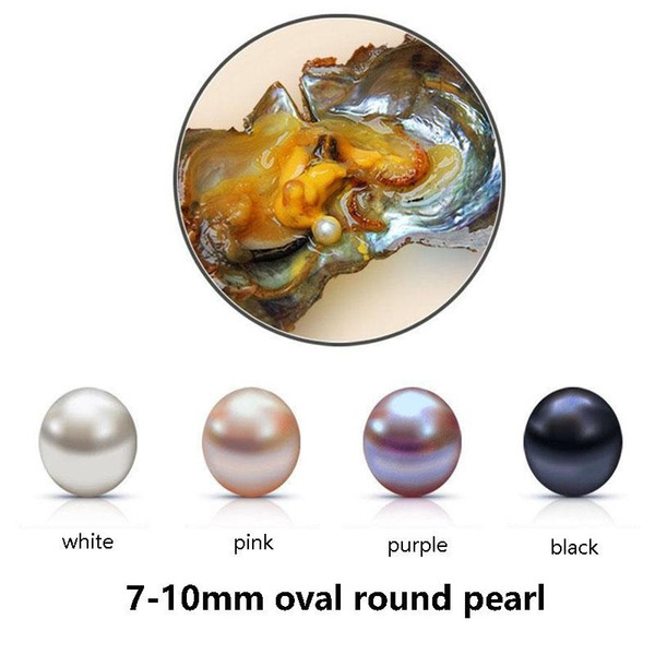 Oval Oyster Pearl 2018 new 7-10mm 4 mix color Fresh water Natural pearl Gift DIY Loose Decorations Vacuum Packaging Wholesale free shipping