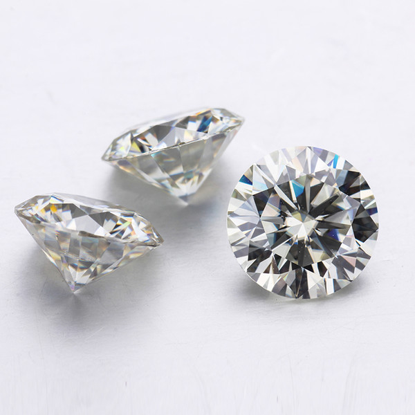 Pass a diamond IJ color 6.5mm round heart&arrow cut loose moissanites stones