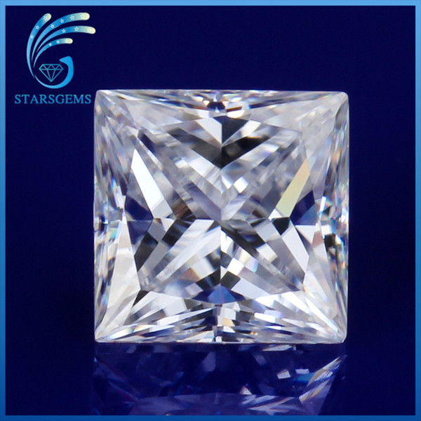 Clear white 3.5*3.5mm princess cut EF color moissanites loose stone for ring designs wedding engagement ring test positive