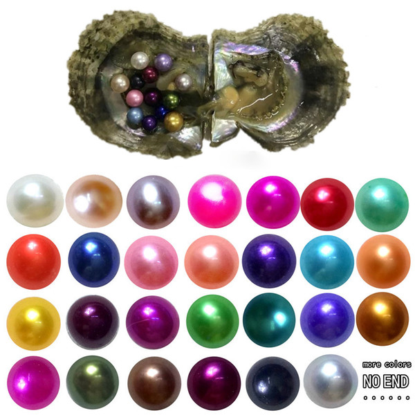 Colors Akoya Round Pearl Oysters Vacuum Packing 6-7 mm Pearls Cultured in Fresh Pearl Mussel Farm Supply AAAA+