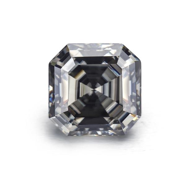 High Quality Loose moissanites stone GH Gray color 8*8mm 3ct Asscher cut Moissanites gemstones Syntheti diamonds stone