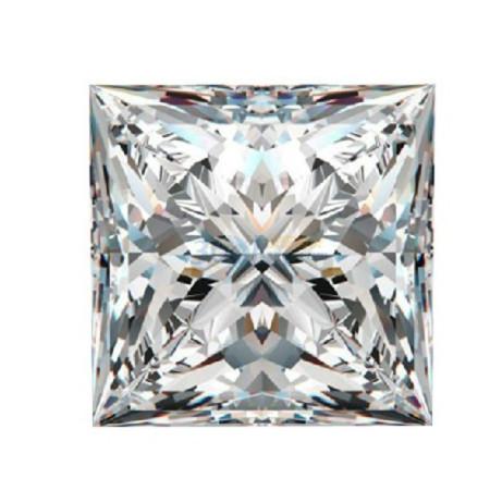 0.5Ct 5.0mm Princess Cut VS1 Clarity Loose Moissanite Genuine CHARLES&COLVAR Warranty Test Positive Moissanite