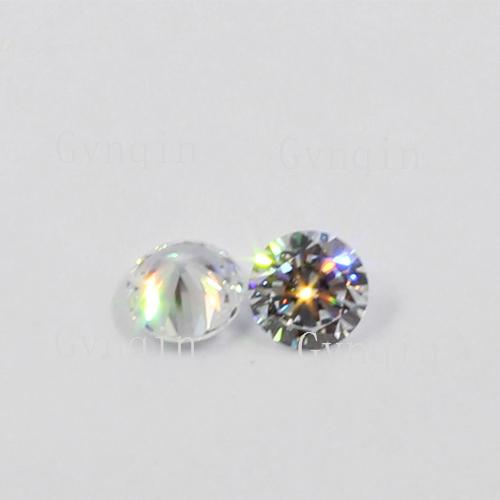 10pcs/lot Free shipping 3mm-7.5mm Cubic zirconia Machine Cut simulated diamond round loose CZ stones