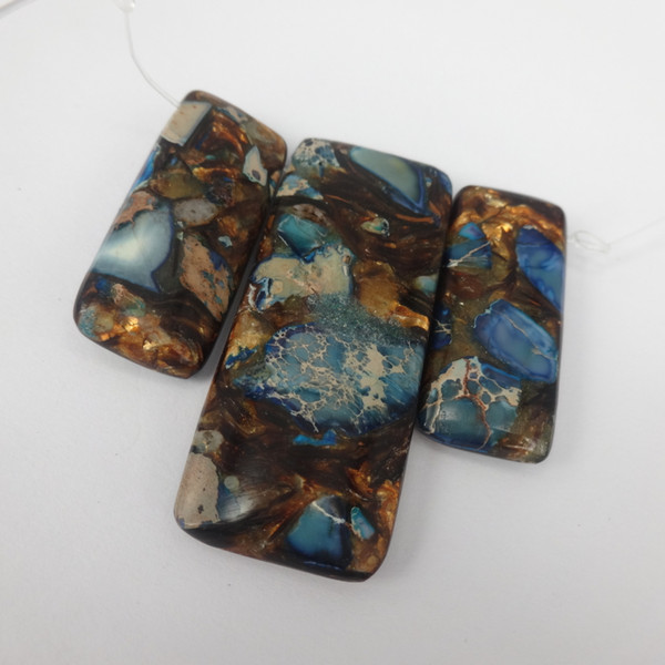 Free Shipping High Quality Natural Blue Gems stone Emperor Beads Freeform Imperial Jasper Beads Slice Beaded Women Jewelry Make Wholesale