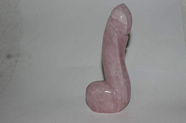 2017 hot selling Natural pink sex toy rose quartz stone crystal penis dildos for women masturbating for sale