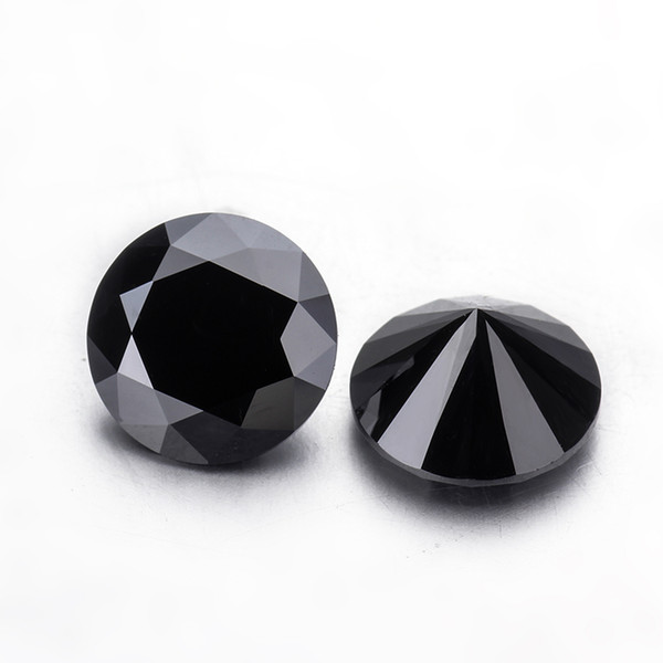 Black color moissanites 5.0mm round brilliant cut moissanites loose gems stones for jewelry making loose diamonds