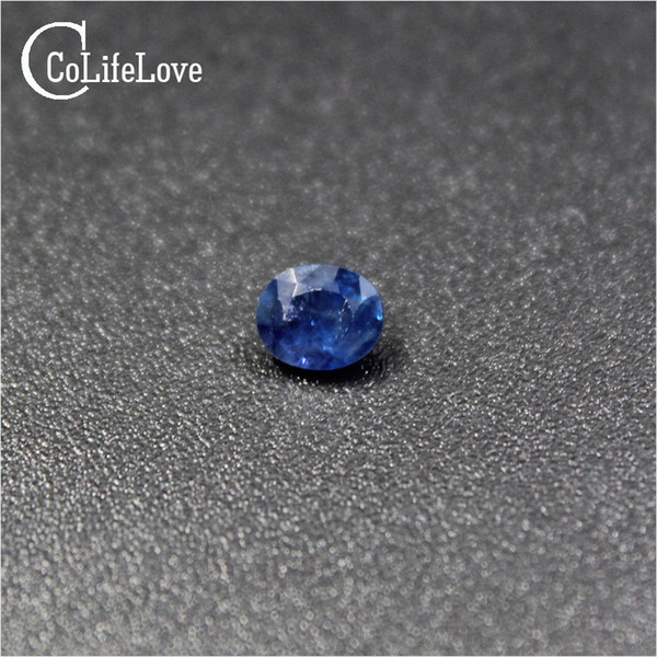 Dazzling natural sapphire loose gemstone 4mm*5mm 0.35 ct flawless sapphire loose stone for ring GIC certificate