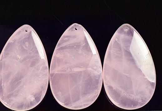 New arrival 25*48*10mm natural pink rose quartz stone Pendant stone ornaments Chiristmas gift