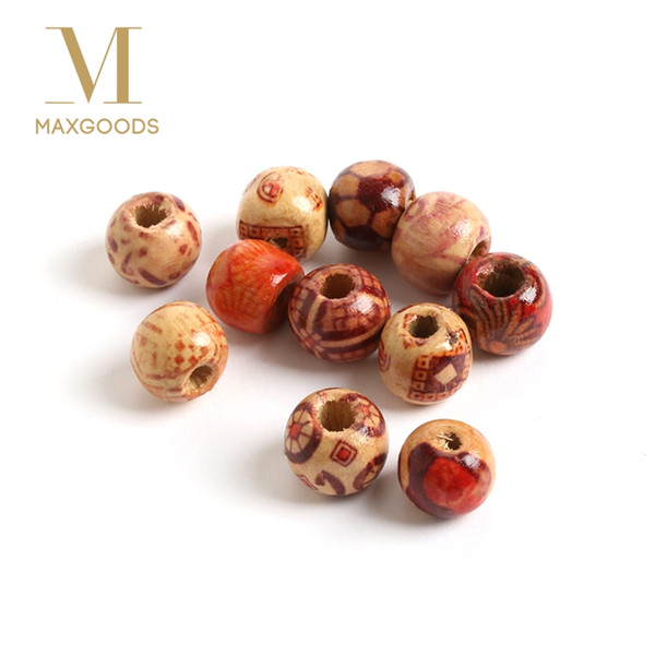 Mixed Natural Round Wood Beads For DIY Jewelry Making Findings Components 10mm Necklace Bracelet Accessories