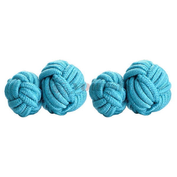 Yoursfs Round Silk Knot Cufflinks, Silk Cufflinks for Men, Knot Cufflinks, Giftbox Included