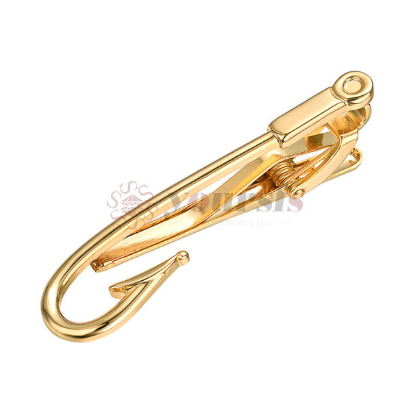 Yoursfs Fashion Fish hook tie clips gold Men Jewelry High Quality Wedding Tie Clips for Men Jewelry