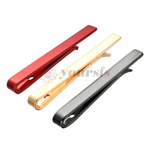 Yoursfs Fashion Plain Tie Clip Colorful Narrow Thin Tie Pin Match to Men's Different Style