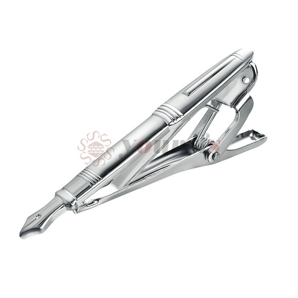Yoursfs Fountain Pen Tie Clip Silver Color Skinny Writer Author Clasp Bar