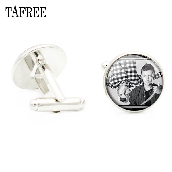 TAFREE Twenty One Pilots 4 Music Band Cufflinks New Fashion Trendy Suit Accessories Cuff Link Round Fans Souvenir Jewelry H268