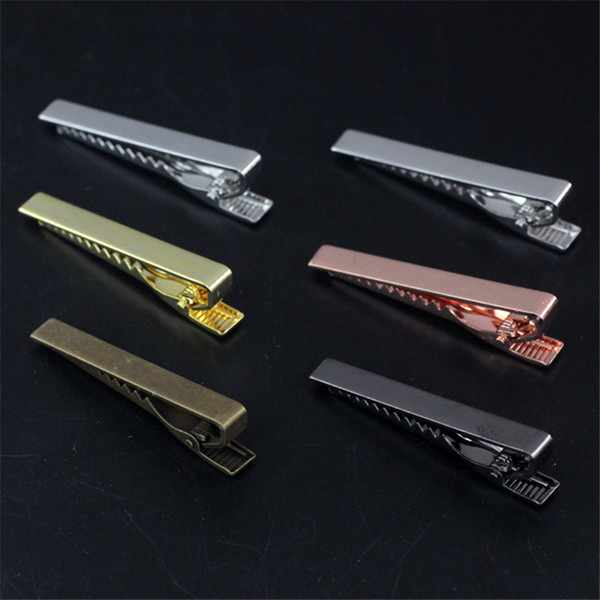 BoYuTe 10Pcs 55*5MM Plain Tie Clip Classic Style 7 Colors Plated Mens Tie Clip DIY Jewelry Accessories