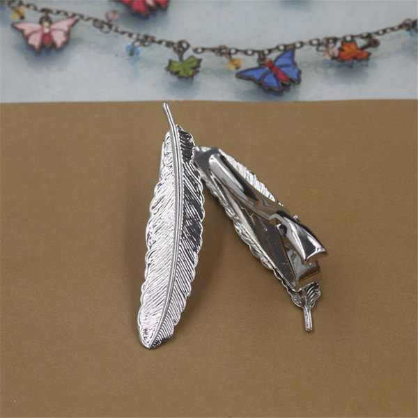 BoYuTe 10Pcs copper Fashion Jewelry Feather Design 3 Colors Mens Tie Clip Cufflinks & Tie Clasps, Tacks