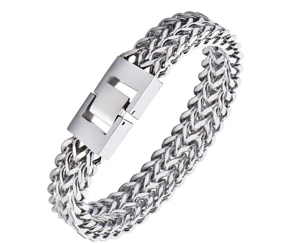 The latest pop hit European and American fashion trendsetters accessories hip hop jewelry stainless steel bracelet thick chain