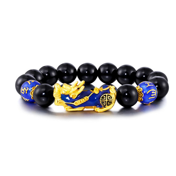 Natural black bracelet female models handmade DIY beads 7 color discoloration pixiu bracelet