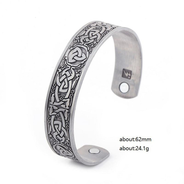 2022New Powerful Mythical Creatures Vikings Cuff Bangles Weight Loss Mafnetic Bracelet Love Bracelet For Health Care