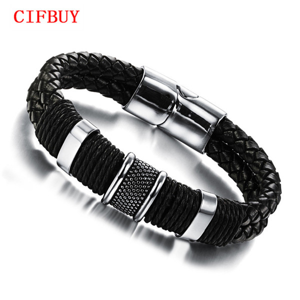 Handmade Genuine Leather Weaved Double Layer Man Bracelets Casual/Sporty Bicycle Motorcycle Delicate Cool Men Jewelry, PH891