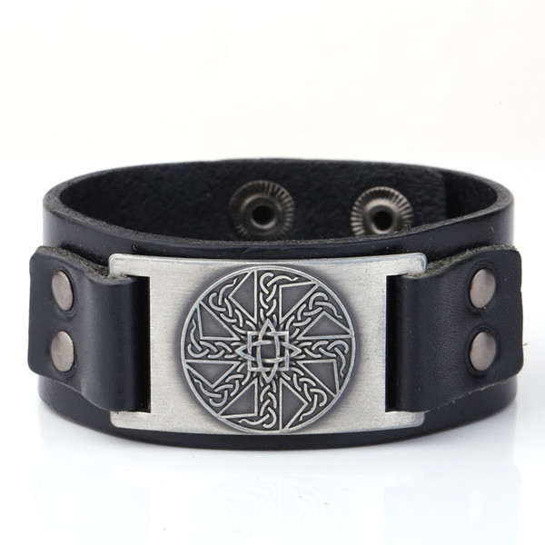 Lemegeton Factory Direct Sun Wheel Lucky Bangles Mixed Color Adjustable Bracelets Montre Mens Geniuen Leather Bracelets