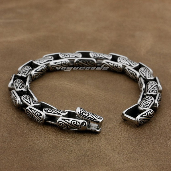 Various Lengths 316L Stainless Steel Mens Dragon Bracelet 5A020