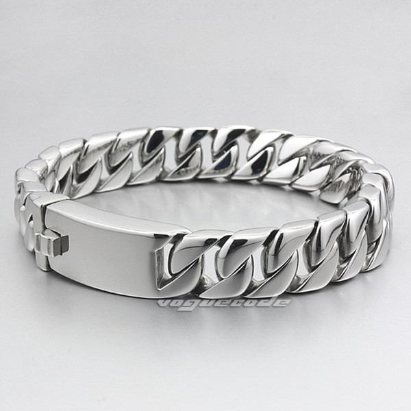 10 Lengths 316L Stainless Steel Curb Cuban Chain Fashion Bracelet 5N005