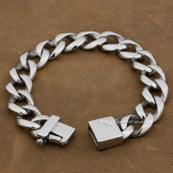 9 Lengths 316L Stainless Steel Mens Biker Bracelet 5D005