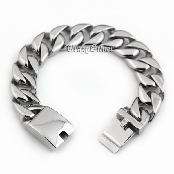 9 Lengths 316L Stainless Steel Mens Biker Punk Bracelet 5T011