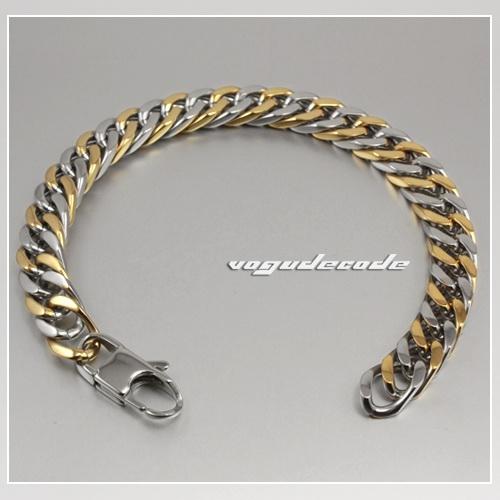 10 Lengths 316L Stainless Steel Silver Golden Colour Fashion Bracelet 5L007