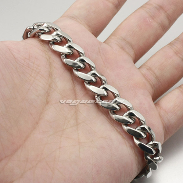 10 Lengths 316L Stainless Steel Mens Biker Rocker Punk Bracelet 5K011