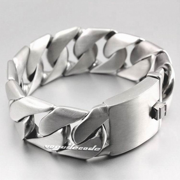 Huge Heavy 8 Length 316L Stainless Steel Mens Punk Brushed Bracelet 5D002BR