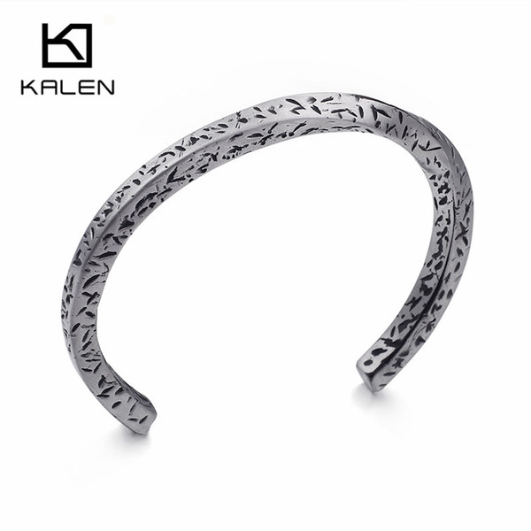 Bangle Men 64mm Diameter Stainless Steel 304 Metal Trendy Bracelets Male Jewelry OEM accepted From KALEN