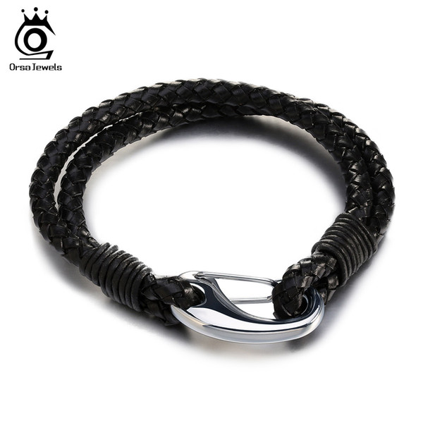 Well-sold Men&Women Bracelet Products Fashion Charm Double Leather Rope Chain Bracelets Wholesale Nice Jewelry Gift GTB43