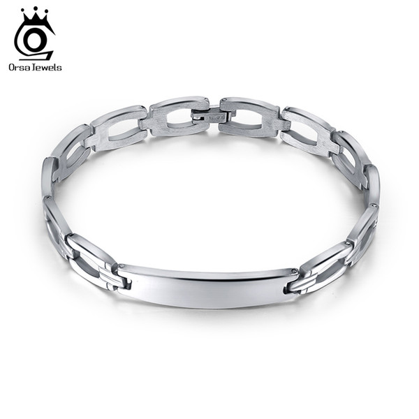 Top Quality Stainless Steel Charm Bracelet Jewelry For Man 9mm Width High Polished Silver Color Men Bracelets GTB39