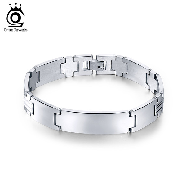 Fashion Men Jewelry High Polished Stainless Steel Personality Bracelet Simple Design Male Bangles Fashion Jewelry GTB32