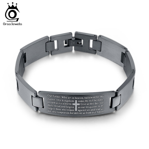 Personality Men Bracelet High Quality Stainless Steel Men Bracelets Jewelry Cross Pattern Wristbands Trendy Jewelry GTB24