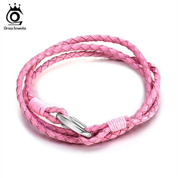 Wholesale 4 Color Choices Dermis Bracelet Vintage 3mm Braid Genuine Leather Bracelet for Women and Men Gift GTB44