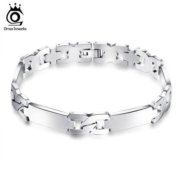 Classic Stainless Steel Wristband Bracelet Nice Present for Men Male Jewelry Gift GTB52