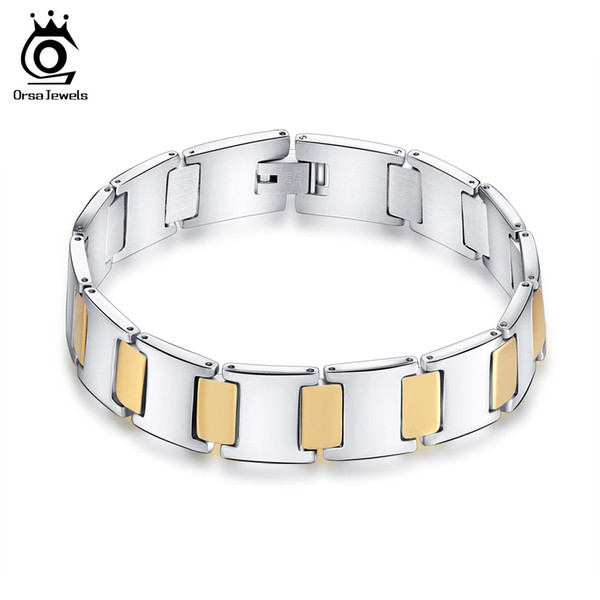 Orsa Jewelry Men Bracelet High Quality Stainless Steel Bracelets Fashion Jewelry Accessories For Friends GTB65
