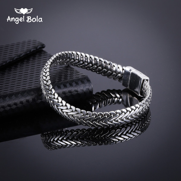 Link Design Bracelet Punk Style Vintage Jewelry simple Men's Accessories European and American Hot Sale Chain Bracelet