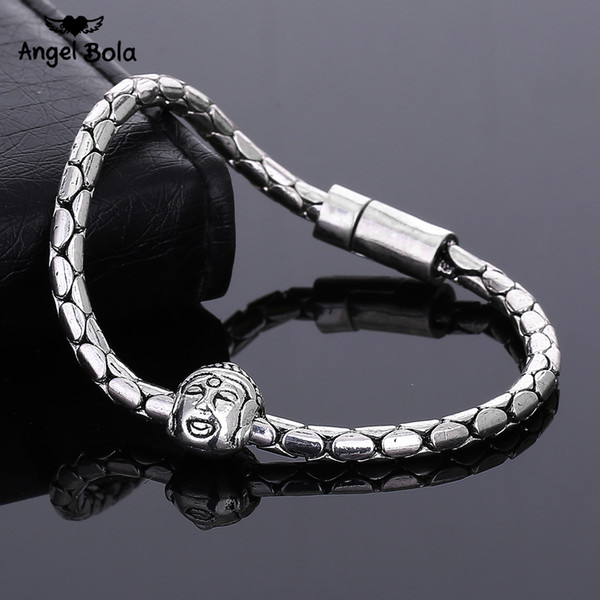 New Buddha Bracelet Ancient Silver Bracelet for Statement Women Jewelry Party Gift with Buddha Head Wholesale order