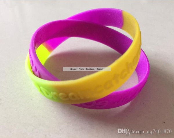 Cheap Purple Green Yellow Section Color Wristband Logo Embossed Promotion Wristband For Party Event