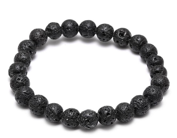 Anti-fatigue Lava Natural Stone Charms Bracelets Volcanic Rock Cuff Bracelets Prayer Beads Bracelet Handmade Diffuser Jewelry Accessories