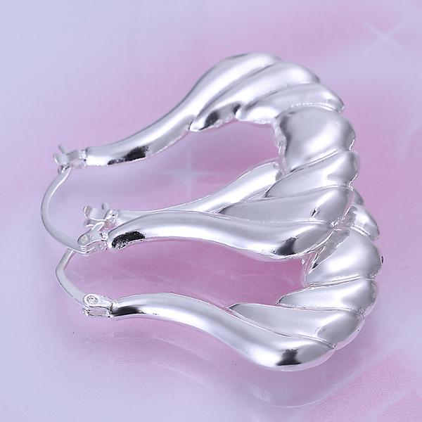 Hollow Hoop earings 925 Pure silver Prata Princo e138 Fashion New Jewelry