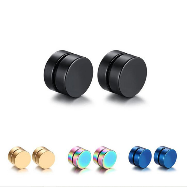 Beichong Stainless Steel Magnetic Ear Stud Men/Women's Clip Earring brinco On Non-Pierced Earrings 5 Colors Option