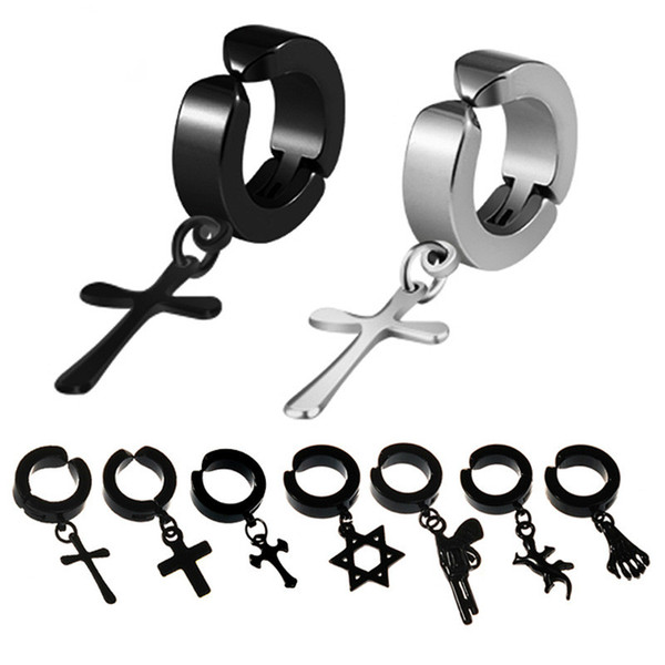 Trendy Stainless Steel Brinco Earings Hot-selling Ear Clip Korean Version Of No Hole Men's Earrings