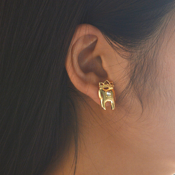 Summer Concise Tooth Modeling Ear Nail Ma'am Grace Unique Ear Nail