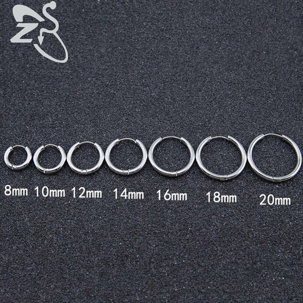 1 Pair Hoop Earrings Simple Summer Style Circle Hoop Earrings Women Man Round Popular Earring Jewelry 8mm-20mm Bijoux Jewelry A